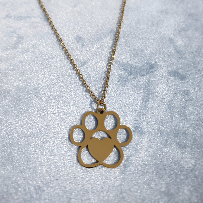Stainless Steel Big Paw Halskette
