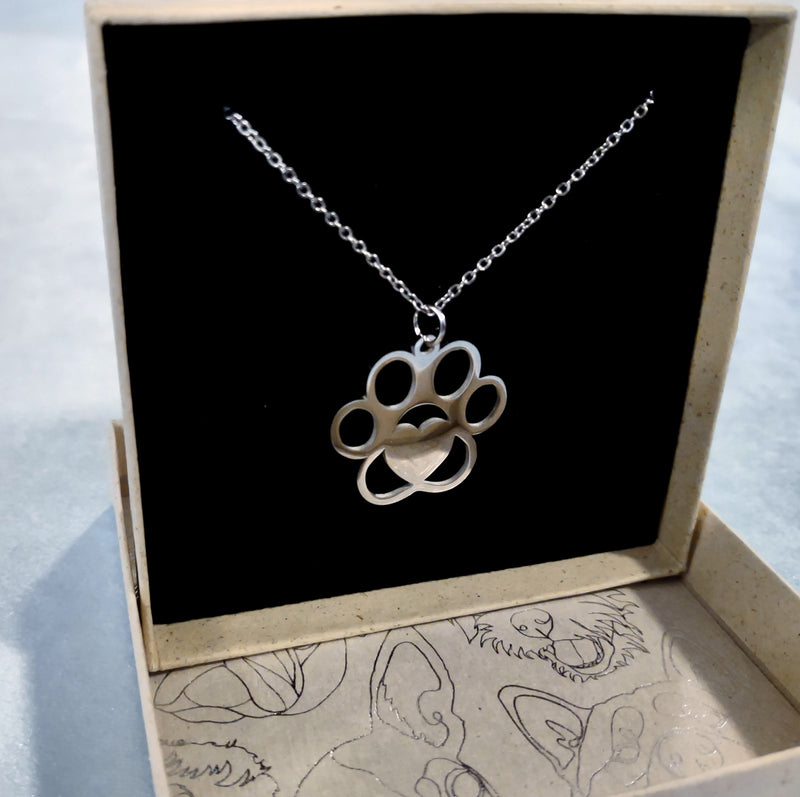 Stainless Steel Big Paw Necklace