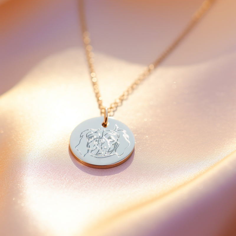 Stainless Steel Big Love Halskette