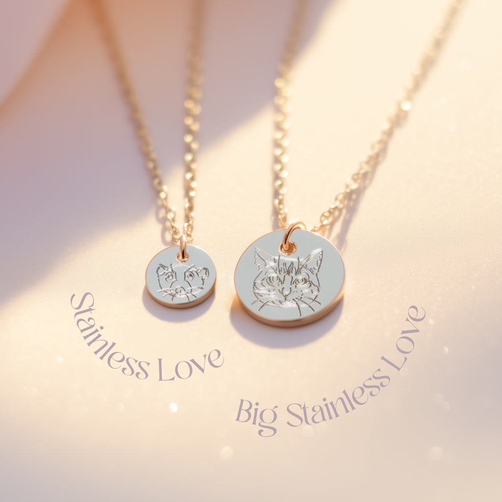 Stainless Steel Big Love Necklace