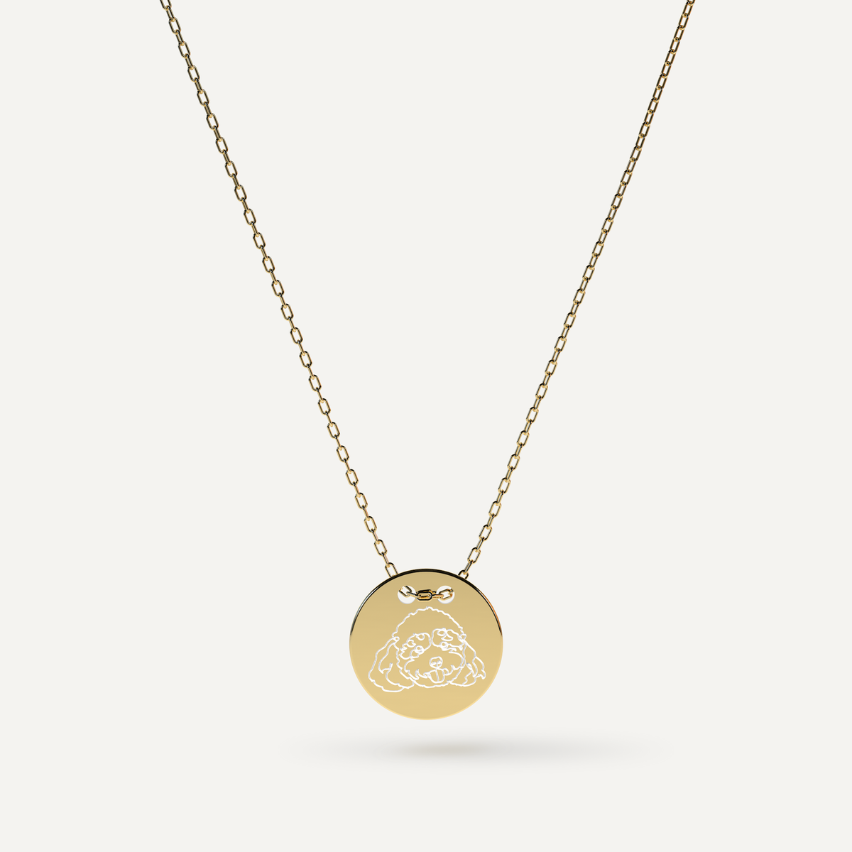 14K Gold Mini Dog Tag Necklace | Your Modern Forever Necklace 14K Yellow Gold