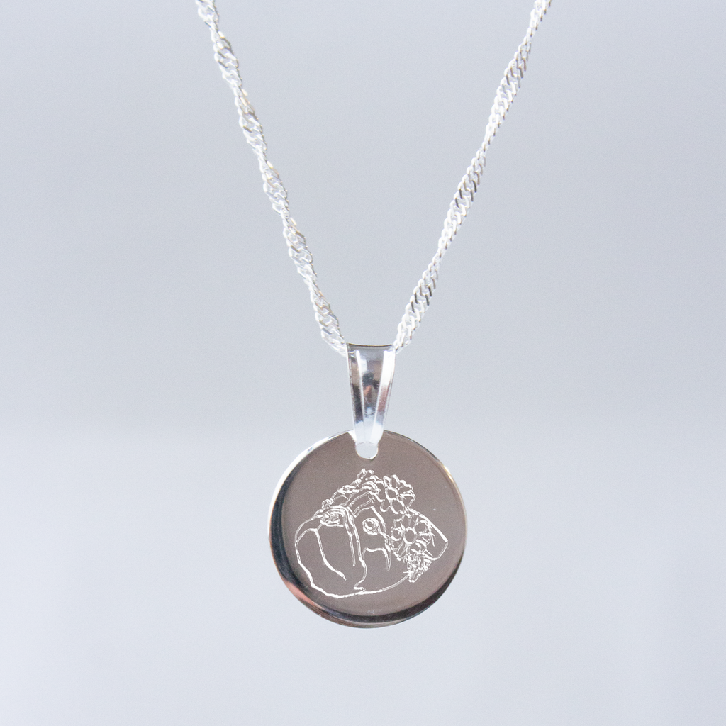 Sterling Silver Big Love Necklace