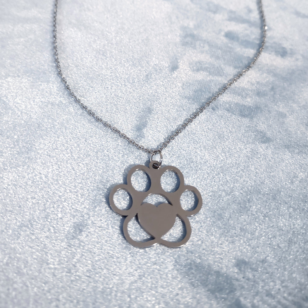Stainless Steel Big Paw Necklace