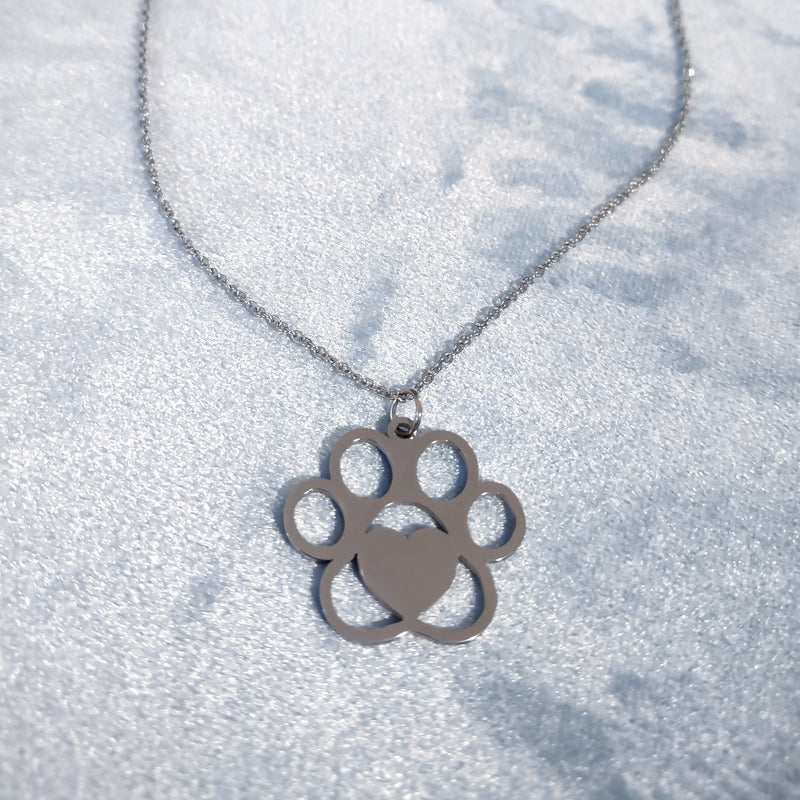 Stainless Steel Big Paw Necklace