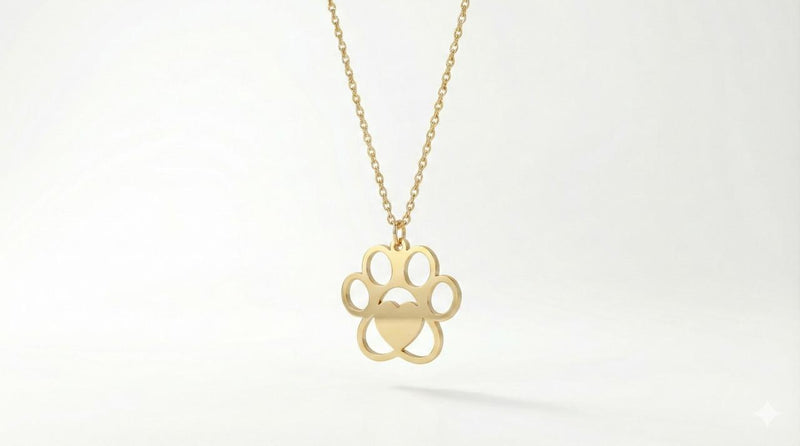 Stainless Steel Big Paw Halskette