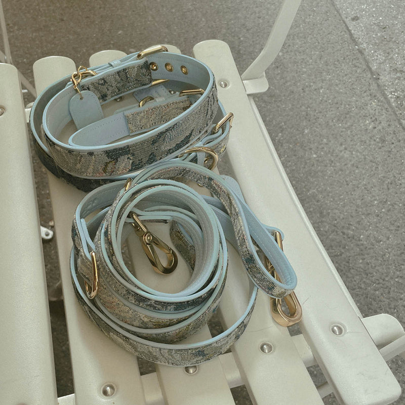 Ace Blue Royal Collar Set (Collar + Leash)